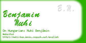 benjamin muhi business card